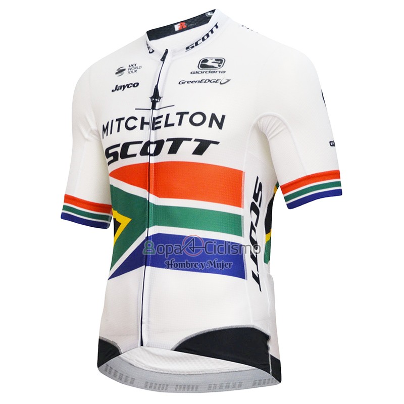 Micheliton Scott Ropa Ciclismo Culotte Corto 2018 Hombre Mangas Cortas Blanco